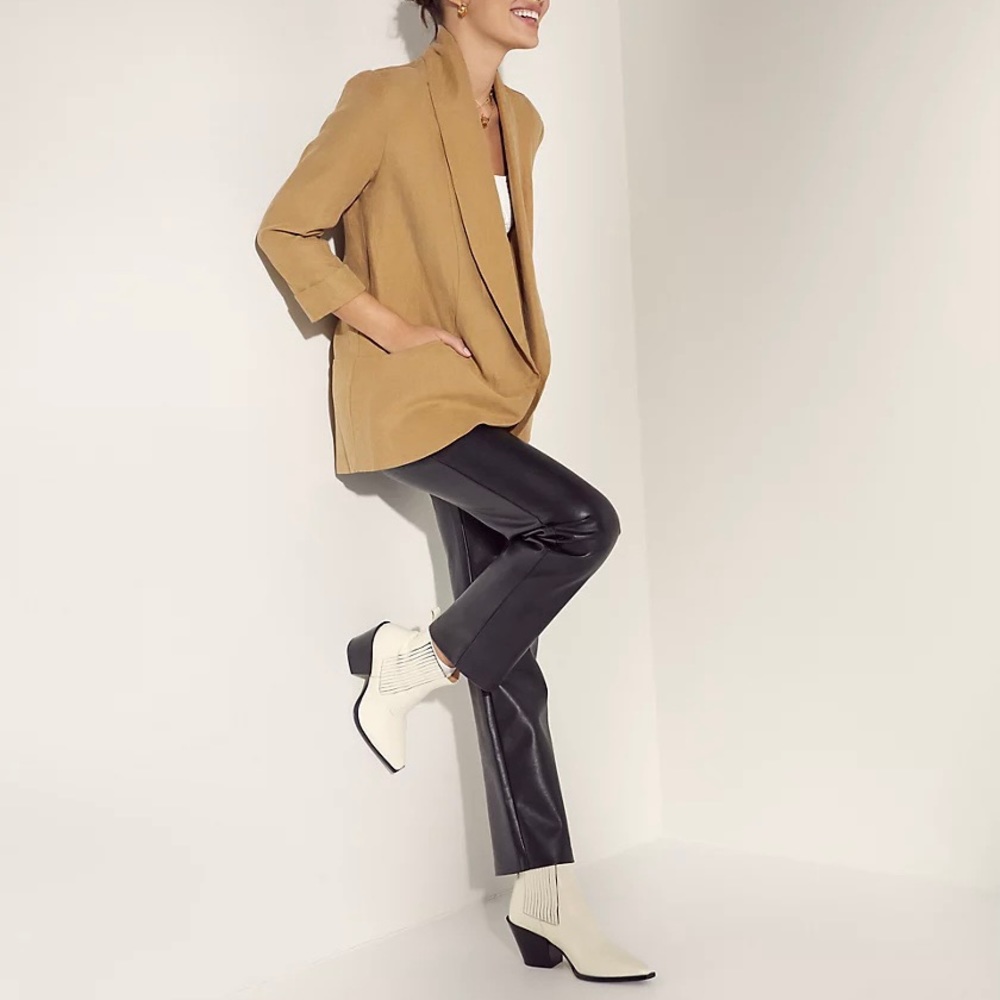 Aritzia Wilfred Chevalier linen-blend jacket. 🤎 - Picture 5 of 10